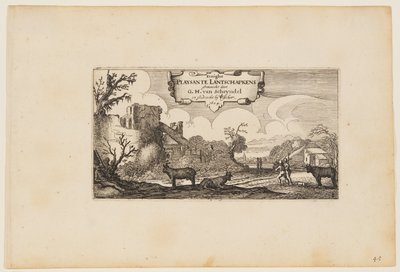 Titelseite, aus Zwölf Landschaften mit Figuren von Gillis van Scheyndel