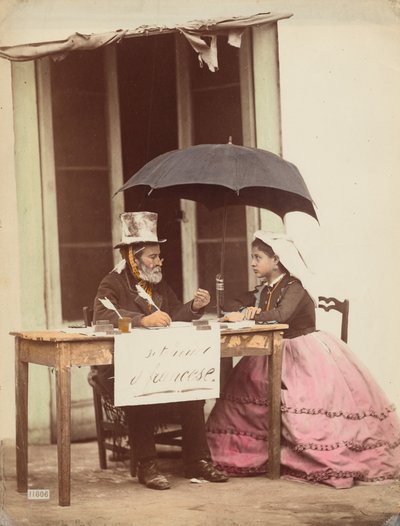 Écrivain Public, Neapel von Giorgio Sommer