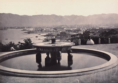 Panorama von der Villa Belmonte mit dem Brunnen. Palermo von Giorgio Sommer