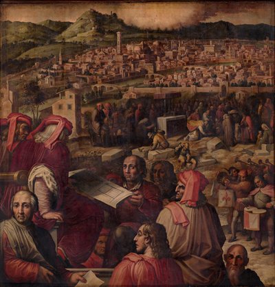 Arnolfo di Cambio zeigt den Plan zur Erweiterung von Florenz, 1563-1565 von Giorgio Vasari