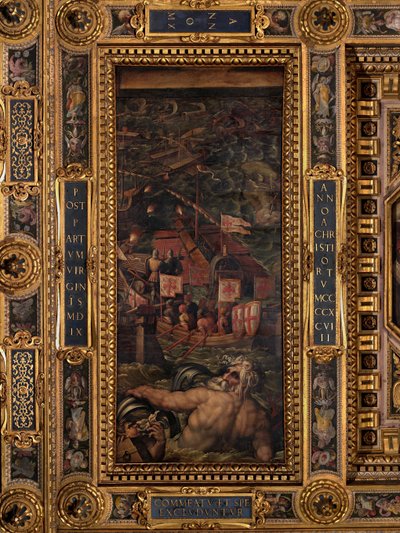 Seeschlacht zwischen Florentinern und Pisanern von Giorgio Vasari