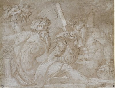 Drei Flussgötter von Giorgio Vasari