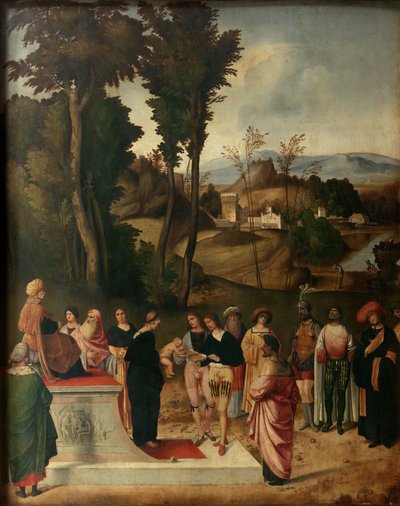 Die Feuerprobe des Moses von Giorgione