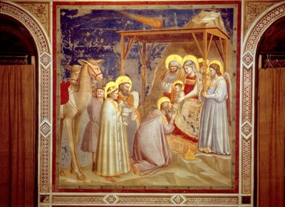 Anbetung der Heiligen Drei Könige, Kapelle der Scrovegni, Padua, ca. 1305 (Fresko) von Giotto (c.1266 1337)