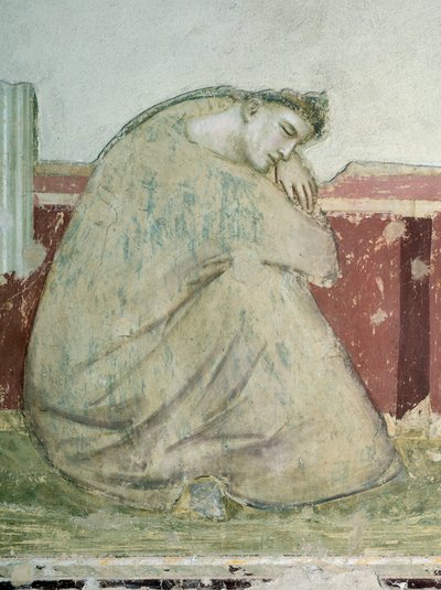 Erscheinung des Hl. Franziskus an den Hl. Antonius, Fresko (Detail), Basilika Santa Croce, Bardi-Kapelle, Florenz, 1325-1330 von Giotto (c.1266 1337)