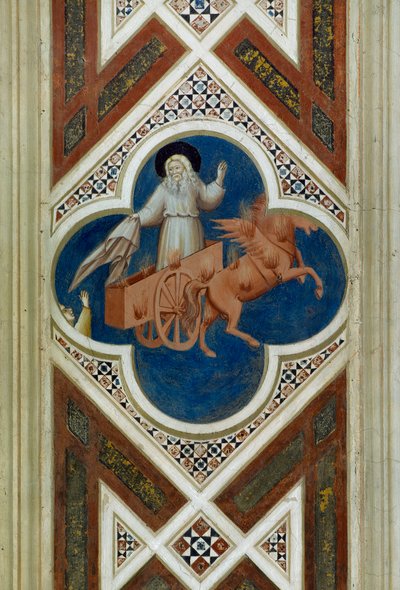 Elija wird in den Himmel aufgenommen, (Detail) aus Leben und Passion Christi, von Giotto von Giotto (c.1266 1337)