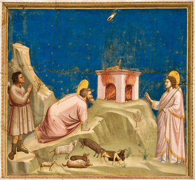 Engel kündigt Joachim an, dass er Vater wird von Giotto (c.1266 1337)