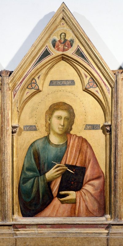 Johannes der Evangelist (Detail) aus Badia Polyptych, um 1300 von Giotto (c.1266 1337)