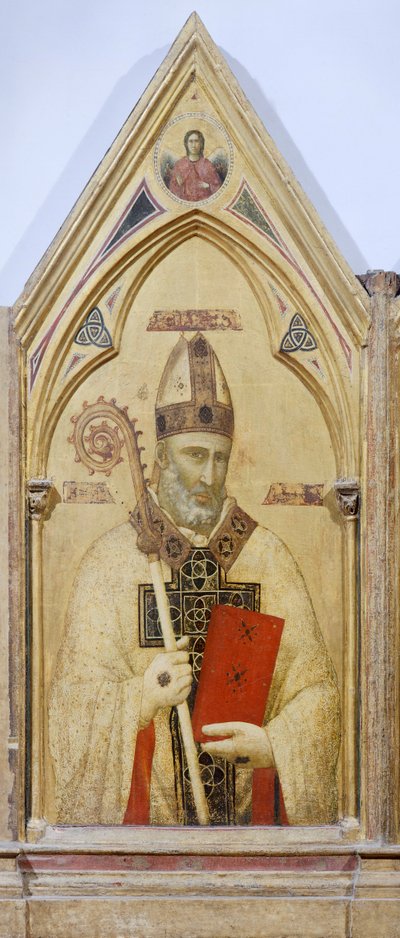 St. Nikolaus von Bari (Detail) von Giotto (c.1266 1337)