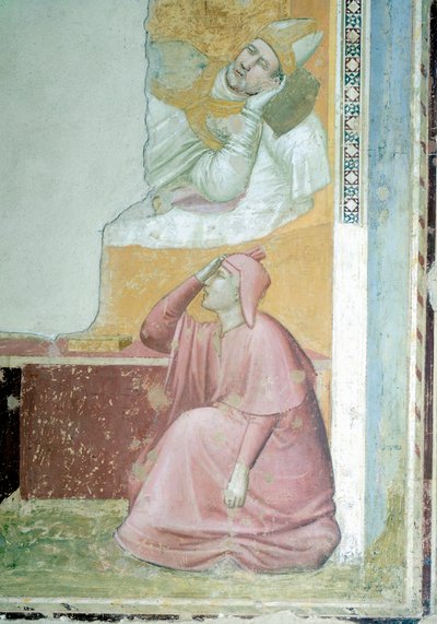 Erscheinung des Heiligen Franziskus vor Bischof Guido von Assisi (Detail) von Giotto (c.1266 1337)