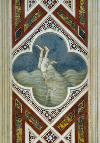 Jona wird vom Wal verschlungen (Detail) von Giotto (c.1266 1337)