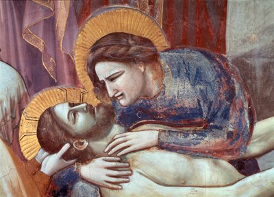 Klage Christi, Detail der Jungfrau (Fresko) von Giotto (c.1266 1337)
