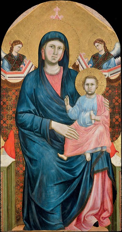 Madonna und Kind auf dem Thron mit zwei Engeln von Giotto (c.1266 1337)