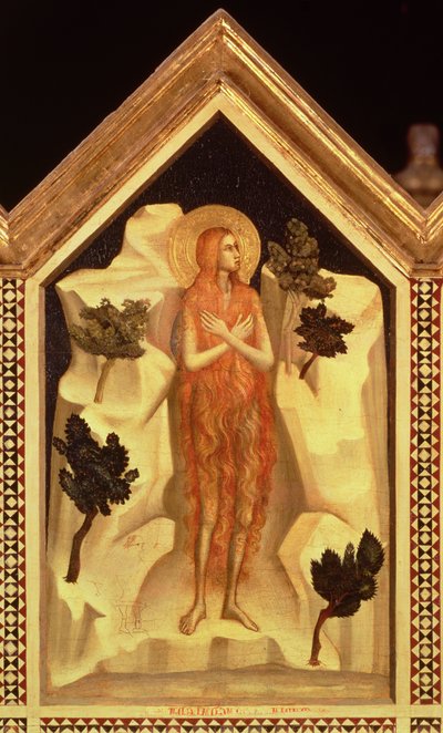 St. Maria Magdalena, aus dem St. Reparata Polyptychon (Detail) von Giotto di Bondone