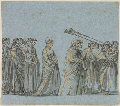 Hochzeitsprozession von Maria und Josef von Giotto di Bondone