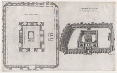 Speculum Romanae Magnificentiae: Castrum Praetorium, 1581 von Giovanni Ambrogio Brambilla