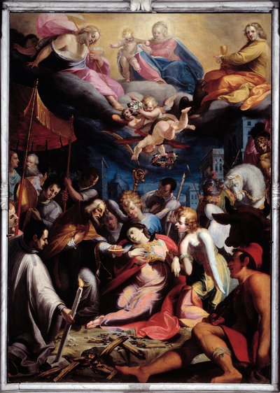 Verwaltung der Eucharistie an St. Lucia von Giovanni Andrea Ansaldo