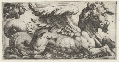 Geflügelter Seestier mit Bart von Giovanni Andrea Maglioli