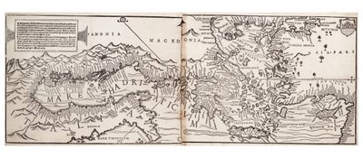 Vavassore-Karte des Mittelmeers, vermutlich die älteste erhaltene gedruckte Karte von Giovanni Andrea Vavassore