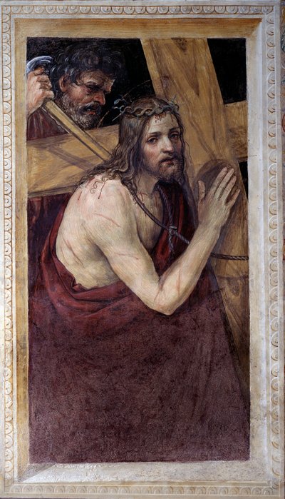 Jesus trägt sein Kreuz (Fresko) von Giovanni Antonio Bazzi Sodoma
