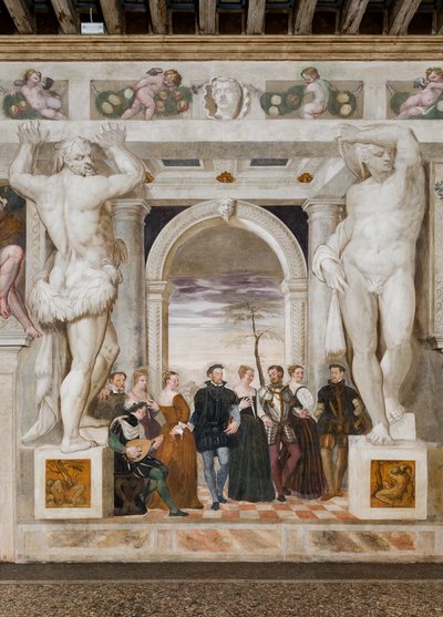 Einladung zum Tanz, Haupthalle, ca. 1570 von Giovanni Antonio Fasolo