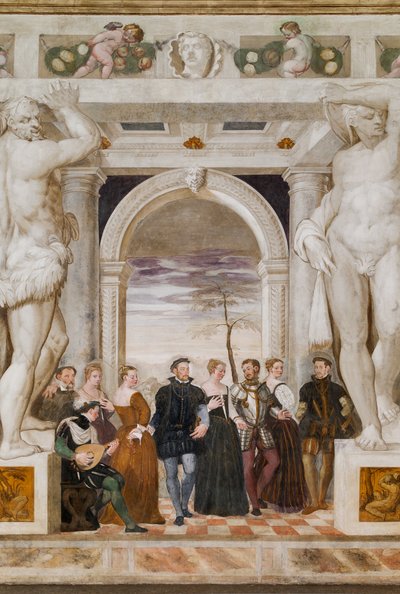 Einladung zum Tanz, Haupthalle, um 1570 von Giovanni Antonio Fasolo