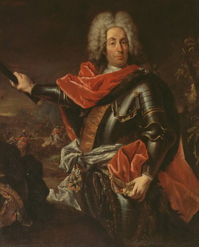 Porträt von Marschall Mattia von Schulemburg von Giovanni Antonio Guardi