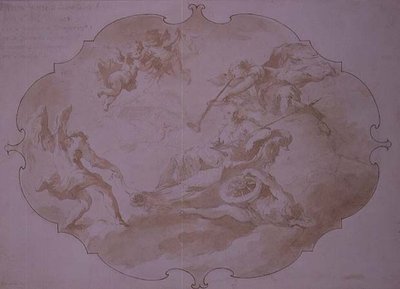 Triumph der militärischen Tugend, ca. 1750 von Giovanni Antonio Guardi