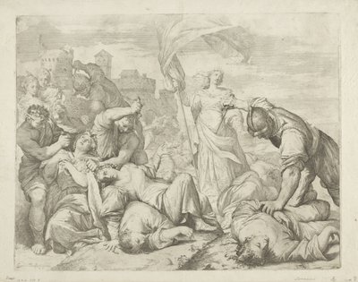 Das Martyrium der heiligen Ursula und ihrer Gefährtinnen von Giovanni Antonio Lorenzini