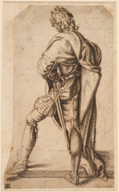 Ein Mann von hinten gesehen von Giovanni Antonio Pordenone