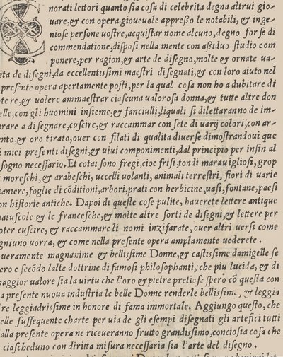 Essempio di recammi, Titelblatt verso, 1530 von Giovanni Antonio Tagliente