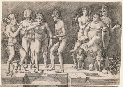 Allegorie des Falls der unwissenden Menschheit: Virtus Combusta, um 1500-1505 von Giovanni Antonio da Brescia