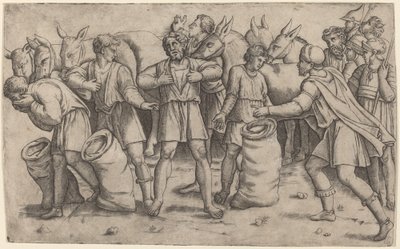 Entdeckung des Bechers von Joseph von Giovanni Antonio da Brescia after Baldassare Peruzzi