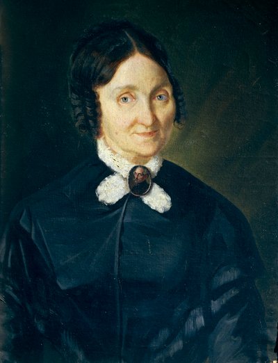 Porträt von Donna Tecla Antonini de Laska von Giovanni Baccarlino, Öl auf Leinwand, 47x63 cm von Giovanni Baccarlino