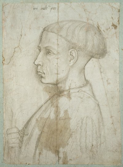 Büste eines jungen Mannes im Profil, 1430-40 von Giovanni Badile