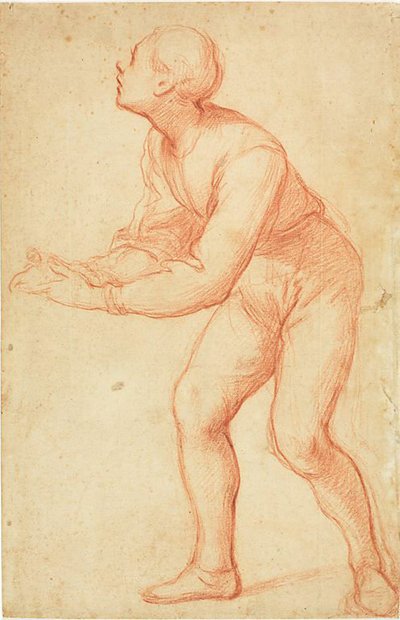 Stehender junger Mann mit ausgestreckten Armen von Giovanni Balducci