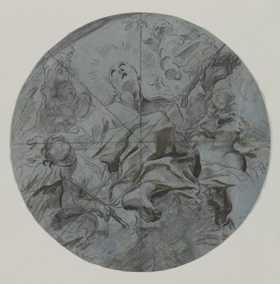 Apotheose eines Heiligen recto, zweite Hälfte des 17. Jahrhunderts von Giovanni Battista Benaschi