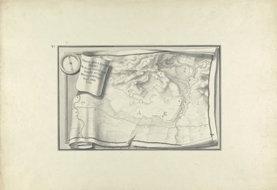 Plan der Ruinen von Sardis mit Überresten antiker Gebäude, um 1750 von Giovanni Battista Borra