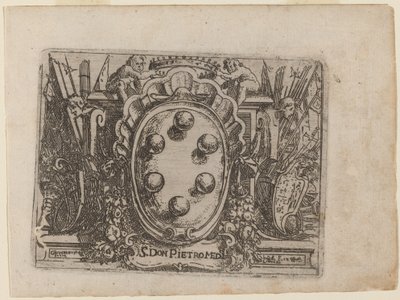 Widmung an Don Pietro Medici aus "Bizzarie di varie Figure" von Giovanni Battista Bracelli