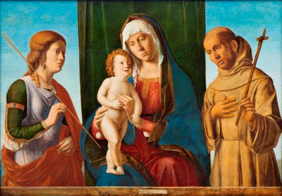Madonna und Kind zwischen den Heiligen Ursula und Franz von Assisi, um 1495 von Giovanni Battista Cima da Conegliano