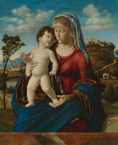 Madonna und Kind in einer Landschaft, ca. 1496-99 von Giovanni Battista Cima da Conegliano