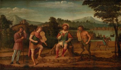 Das Urteil des Midas. Der musikalische Wettstreit zwischen Apollo und Marsyas von Giovanni Battista Cima da Conegliano