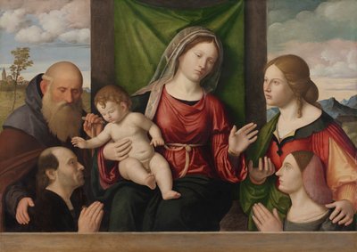 Jungfrau und Kind mit Heiligen und Stiftern, um 1515 von Giovanni Battista Cima da Conegliano