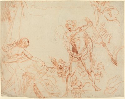 Mythologische Komposition mit Chronos und Harpyien von Giovanni Battista Cipriani