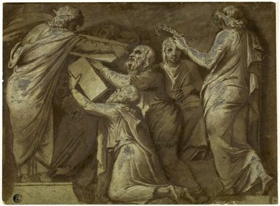 Numa Pompilius gibt den Römern die Gesetze von Giovanni Battista Galestruzzi