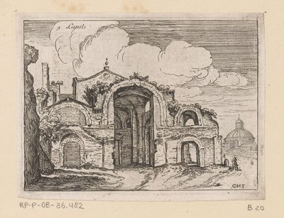 Reste der Thermen des Diokletian in Rom von Giovanni Battista Mercati