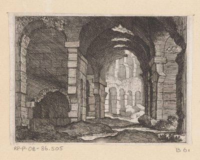 Überreste des Kolosseums in Rom von Giovanni Battista Mercati
