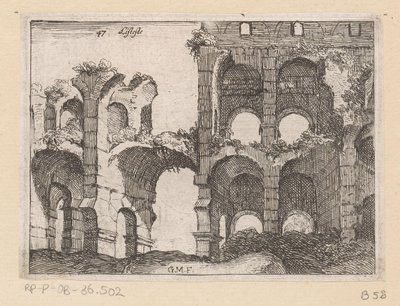 Überreste des Kolosseums in Rom von Giovanni Battista Mercati