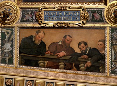 Porträts von Vasaris Mitarbeitern von Giovanni Battista Naldini