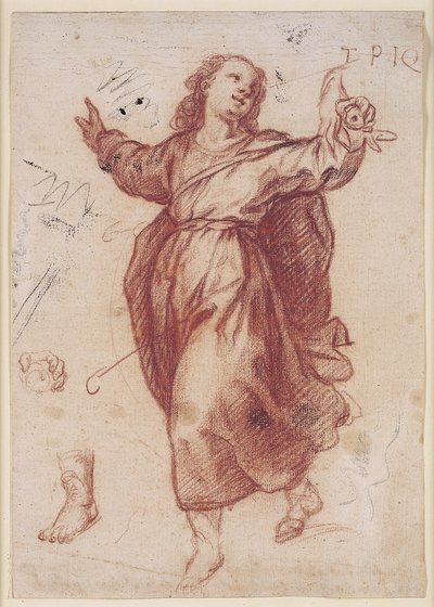 Das Jesuskind und Studien zu seiner linken Hand und seinem linken Fuß von Giovanni Battista Paggi